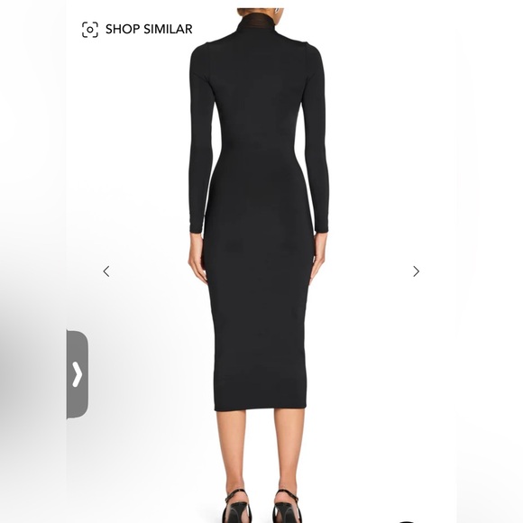 SER.O.YA Sophisticated Black Long Sleeve Dress